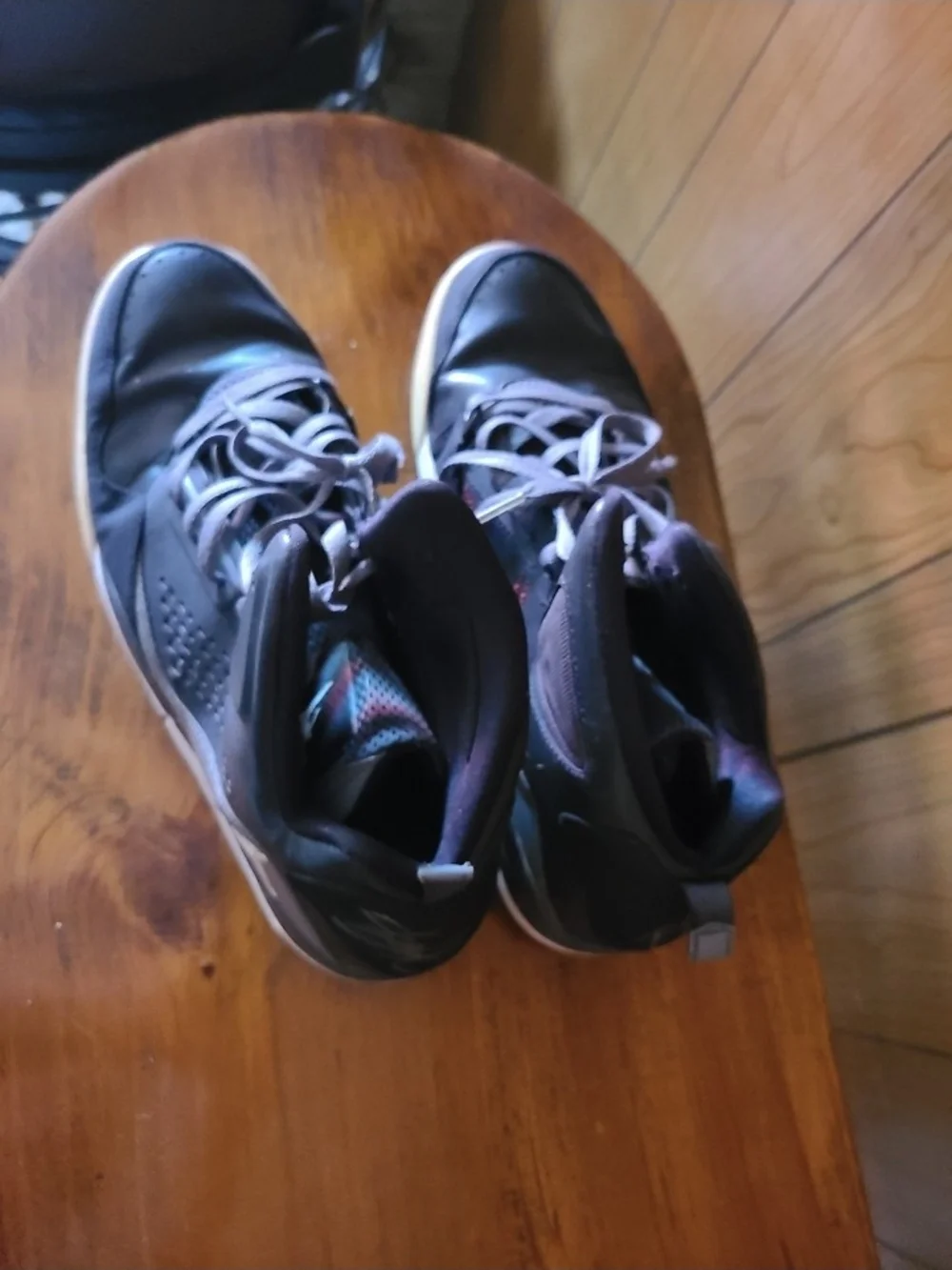 Jordan Men's Black Athletic Sneakers with Subtle Silver Accents